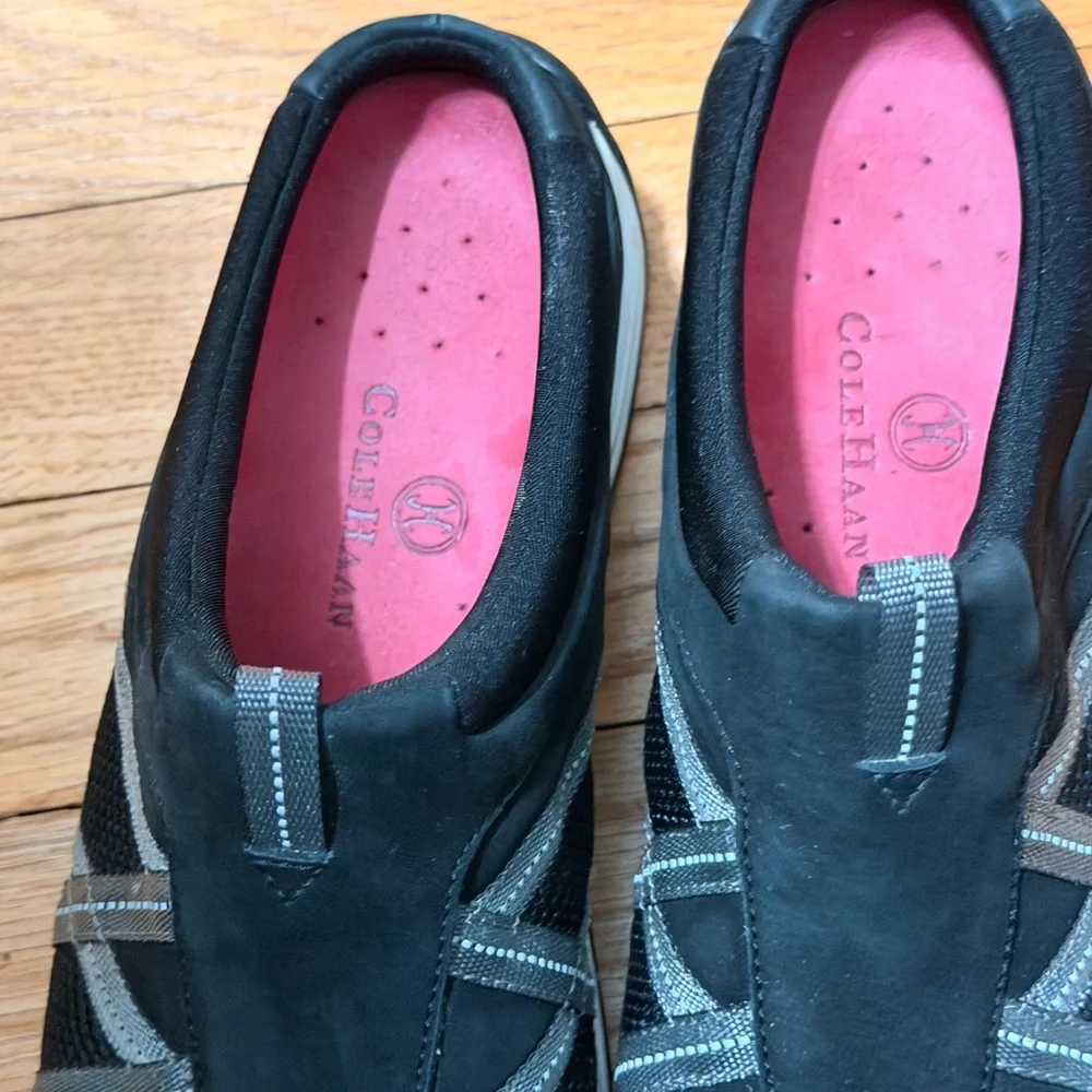 Cole Haan Women's Black and Gray Slip-On Sneakers